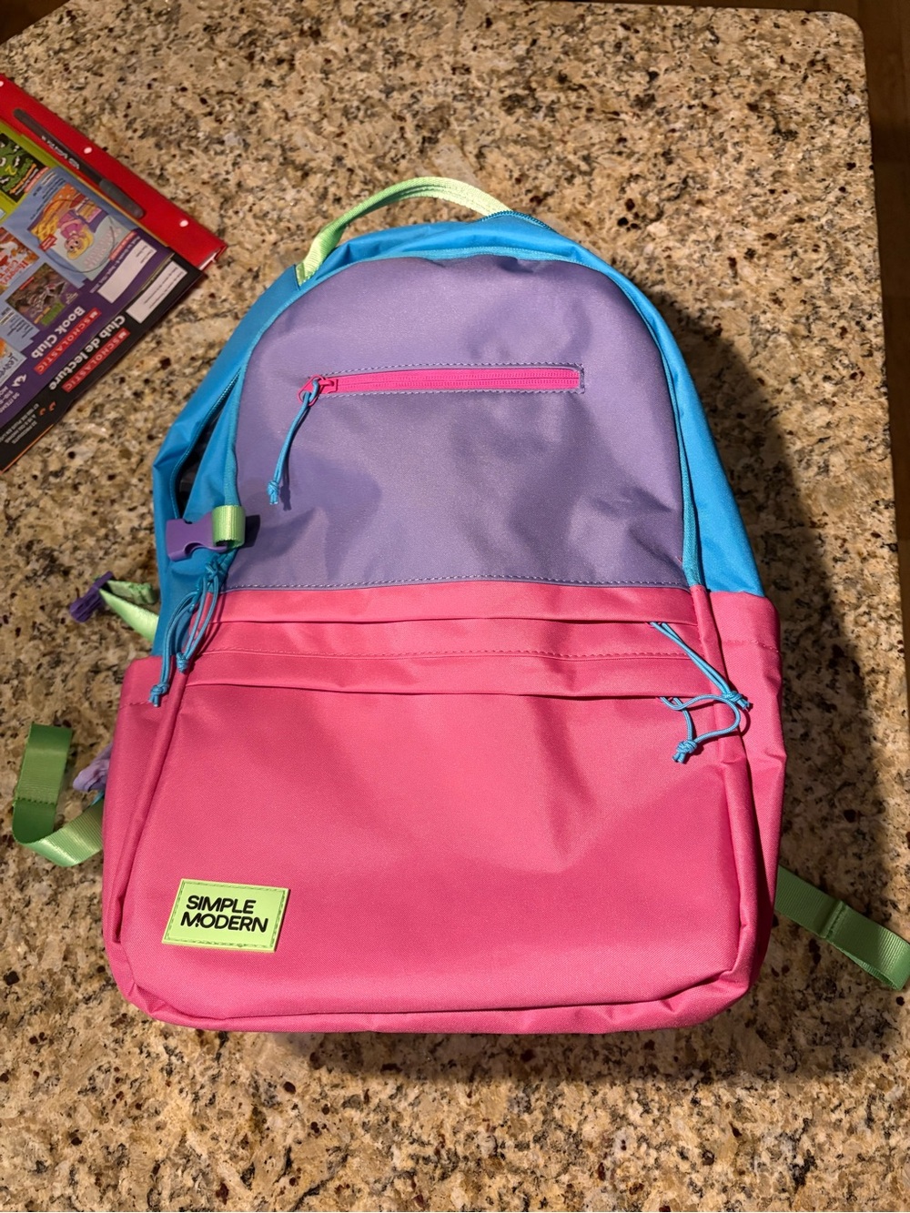 Simple Modern Kids Colorblock Backpack - Pink, Purple & Blue -
